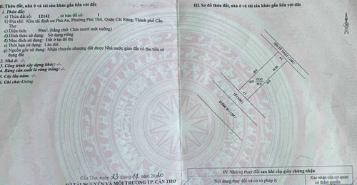 Bán nền 46 đường B3 KDC Phú An, Phú Thứ, Cái Răng, Cần Thơ